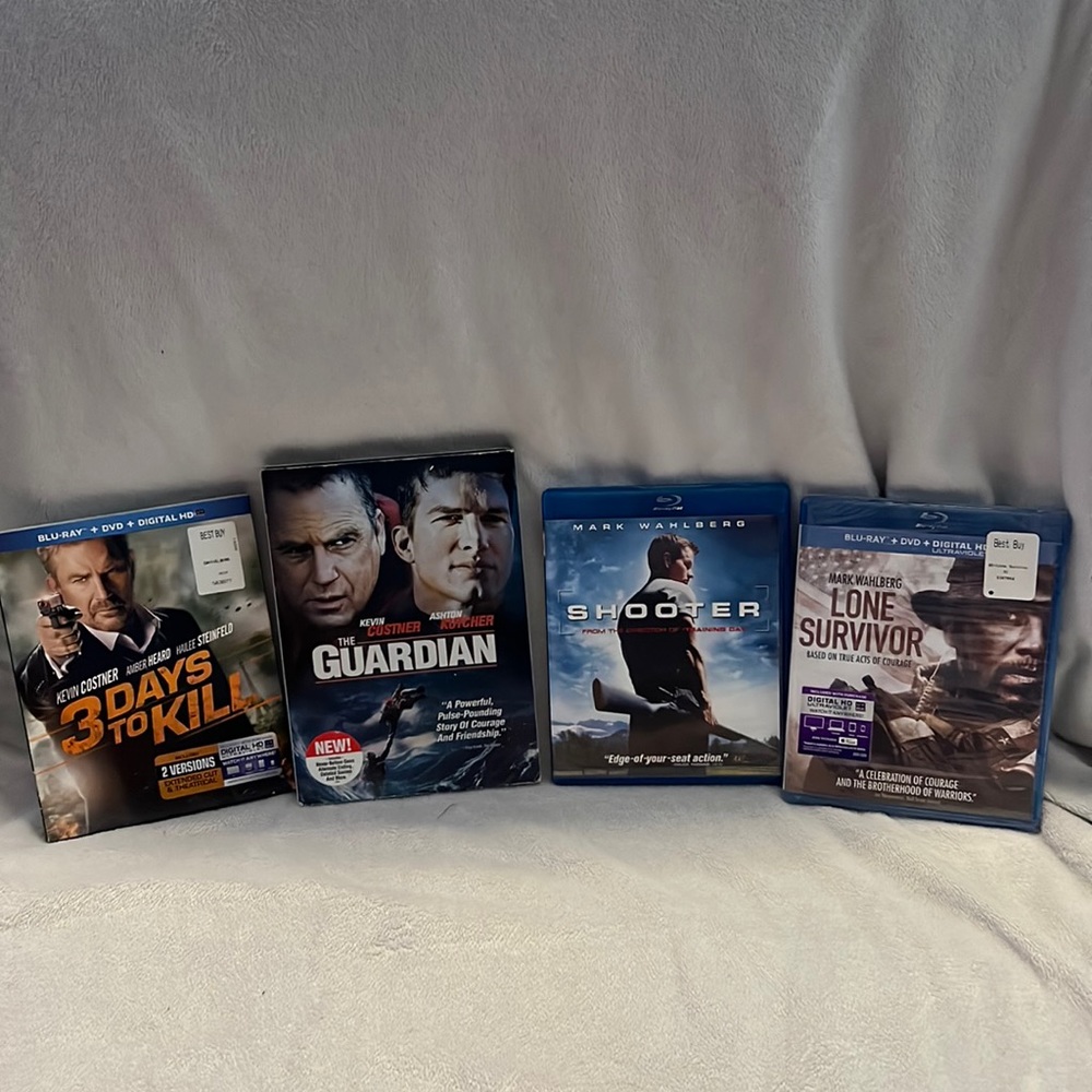 Kevin Costner & Mark Wahlberg, 4 movie collection